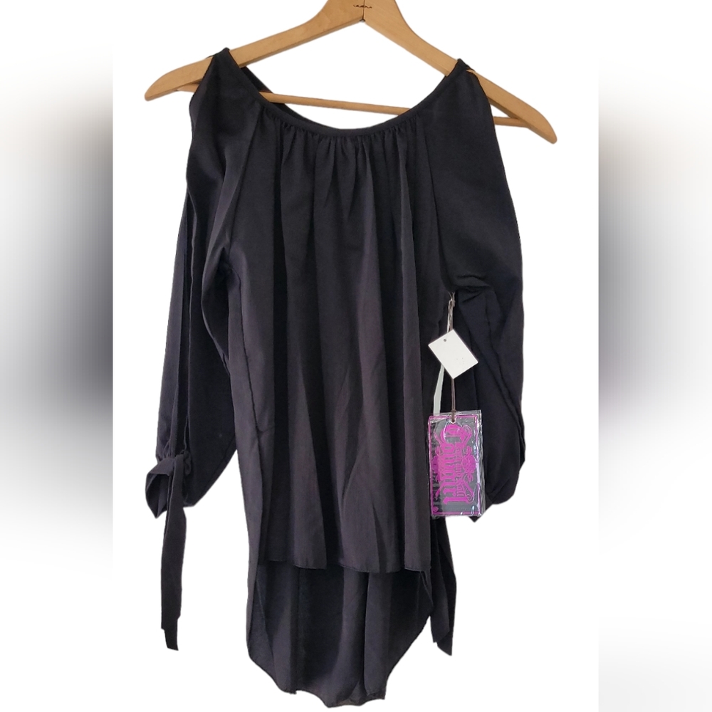 Rock & Roll Cowgirl Black ¾ Sleeve Blouse